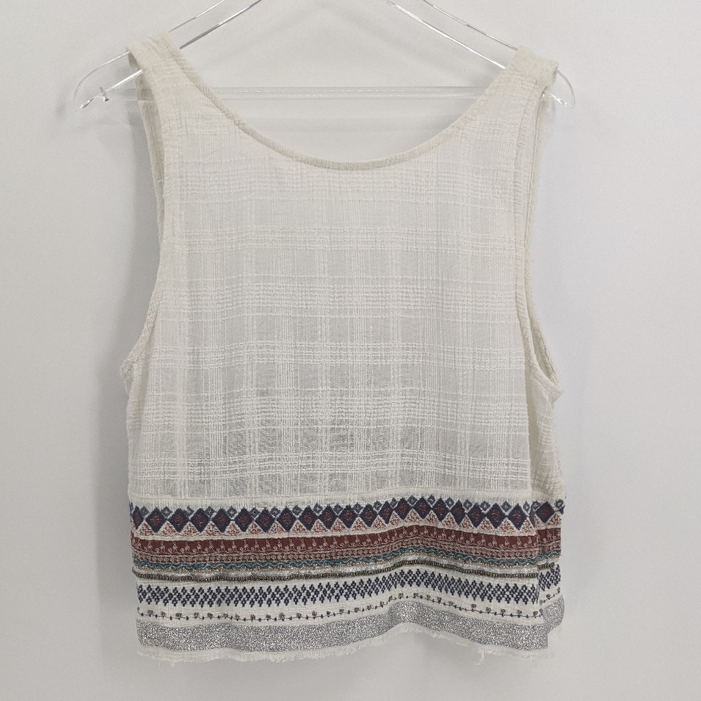 Urban Outfitters Ecote Cropped Embelished Tank Top